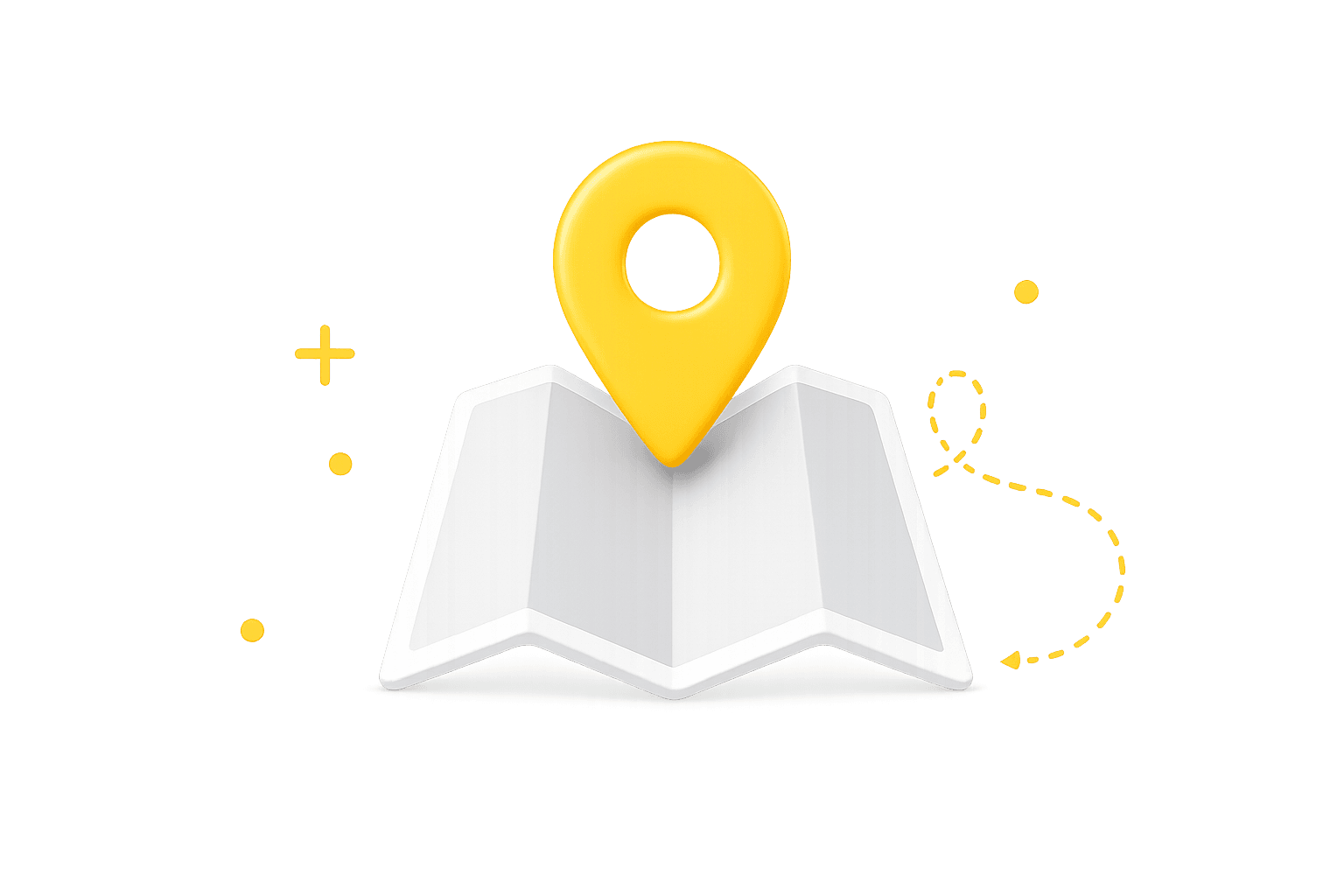 Map with a nearby delivery pin