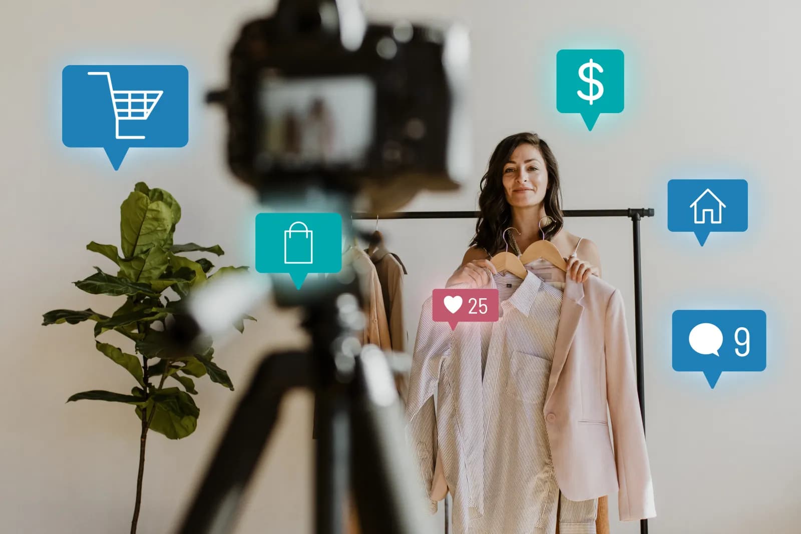 Vendeuse en live shopping sur SuguLive